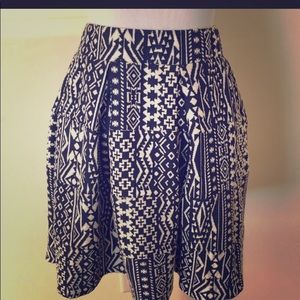 Xhilaration Pleated Aztec Skirt